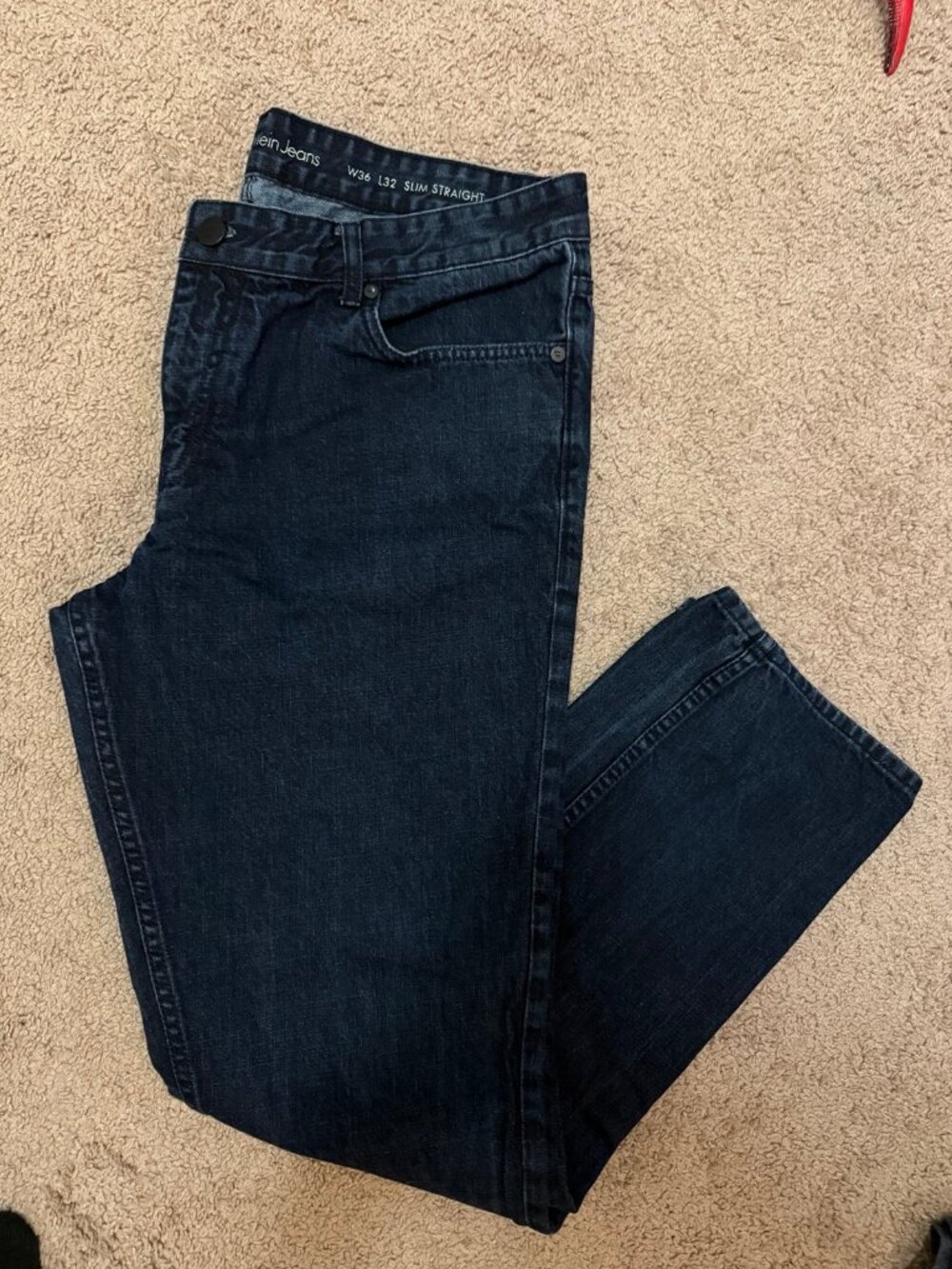Men’s Calvin Klein jeans dark wash 36x32 slim straight